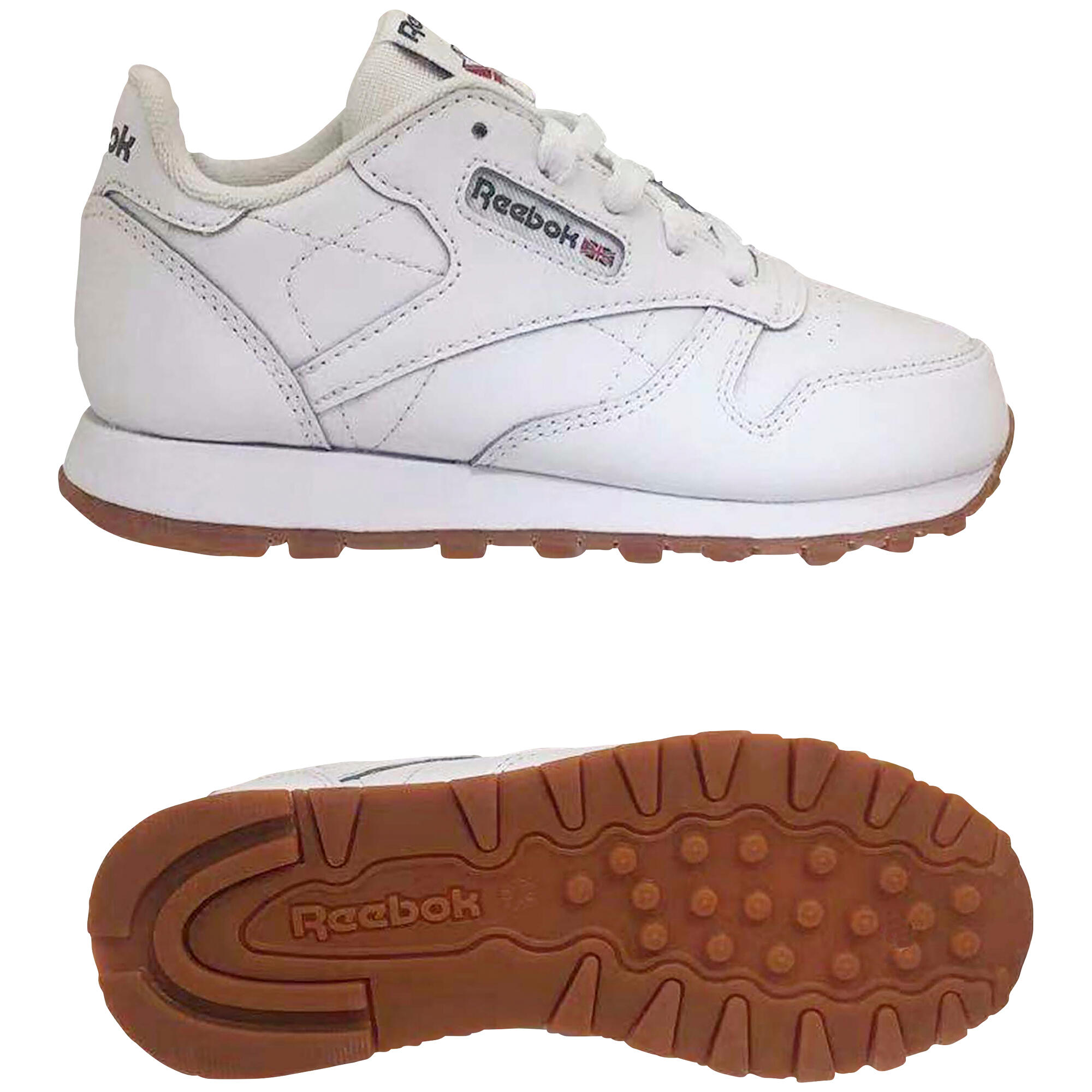 Reebok leather discount enfant brun